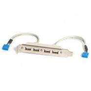 StarTech.com - Cabezal Bracket de 4 puertos USB 2.0 con Conexión a Placa Base 2x IDC10