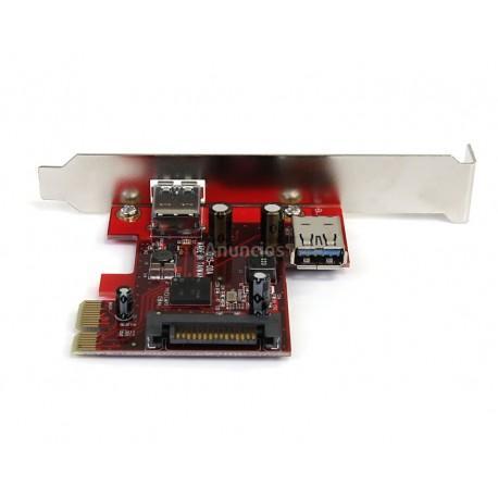 StarTech.com - Tarjeta Adaptador PCI Express PCI-E USB 3.0 SuperSpeed de 2 Puertos con UASP - 1 Interno - 1 Externo