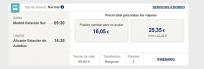 Billete autobus madrid alicante