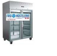 Armarios refrigerados de acero con puertas cristal