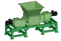 Triturador de dos ejes. Planos de las piezas y montaje.