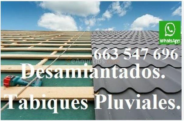 Desamiantados  tabiques pluviales.