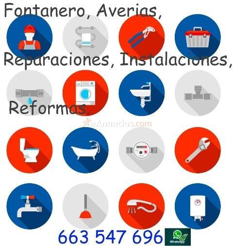 Fontanero, averías, reparaciones, instalaciones, reform