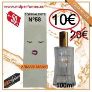 Perfume Mujer Equivalente N58 ARMARI MANIO alta gama
