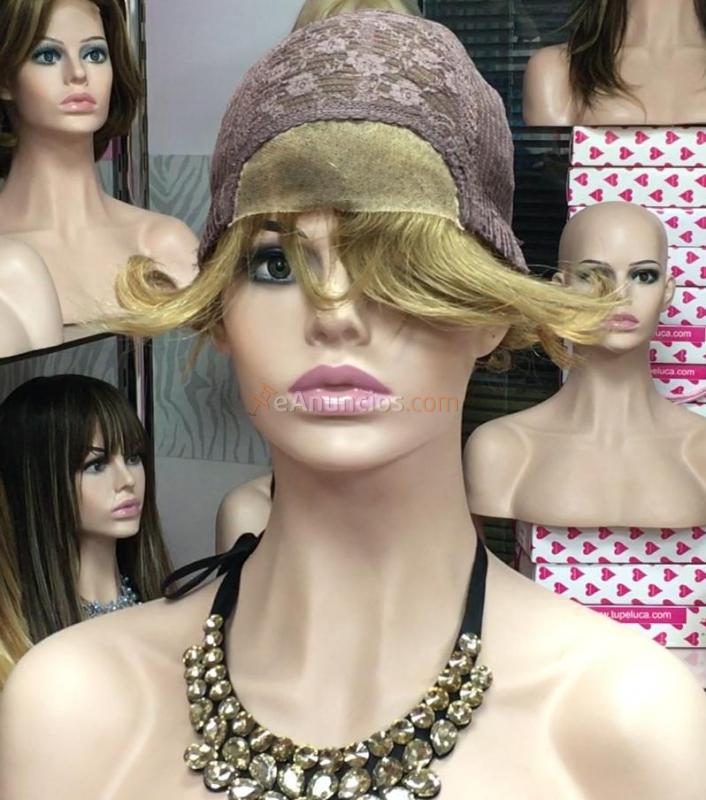 Peluca de señora natural para oncologia