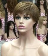 Peluca corta de cabello natural oncologia