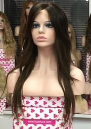 Peluca de pelo largo de cabello humano