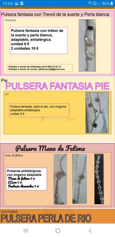 Pulseras SWAROVSKI, perlas de río, cuero