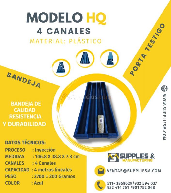 Bnandejas de plastico duro - portatestigo