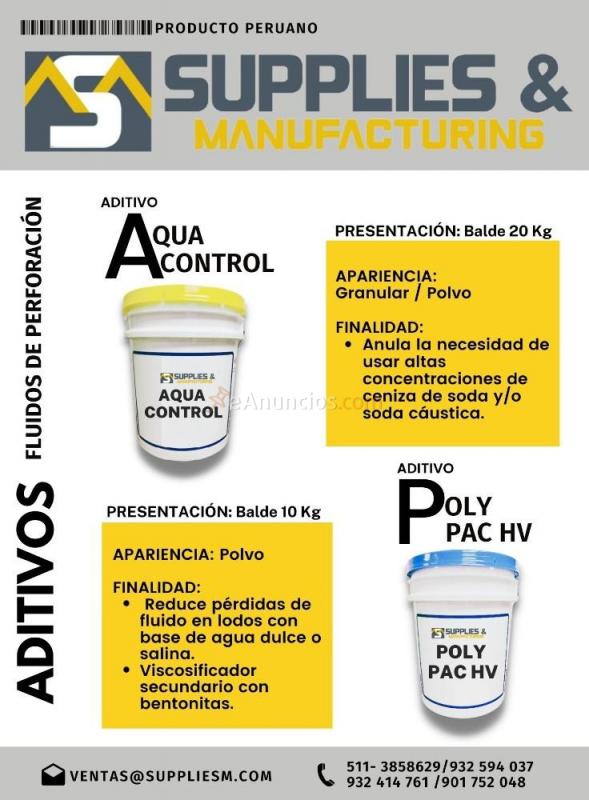Aditivos para lodos de perforación diamantina