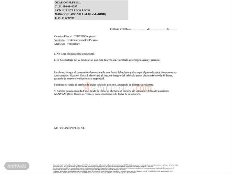 Citroen C4 Grand Picasso eHDi 115 Airdream ETG6 Intensive de 2014 con 141.701 Km por 11.400 EUR. en Barcelona