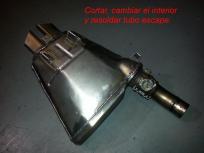 Colector escape, tubo escape. Soldadura